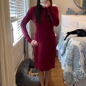 Long sleeve Garnet cocktail dress